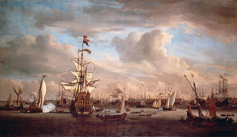 Willem Van de Velde The Younger Gouden Leeuw china oil painting image